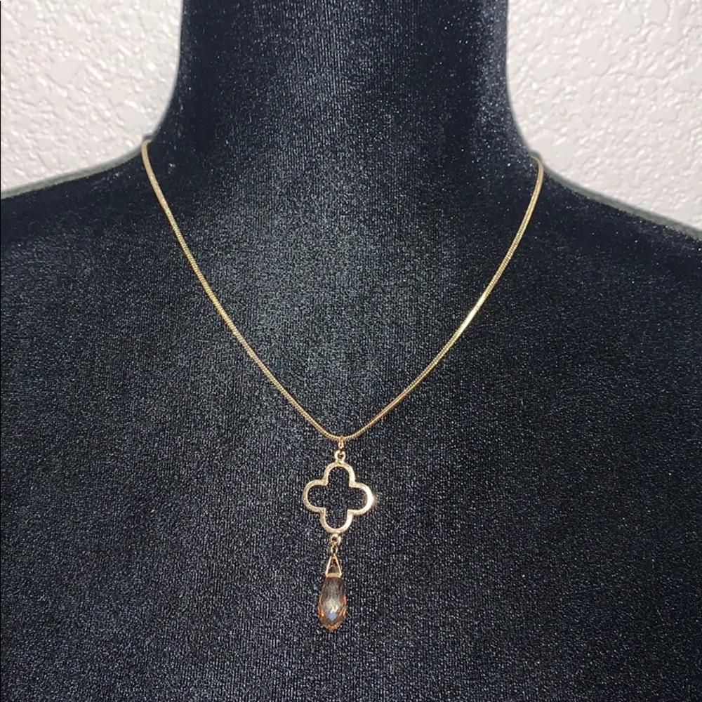 Allegra gold tone celtic beaded fashion necklace